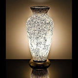 Mosaic Vase Lamp, Glass, White