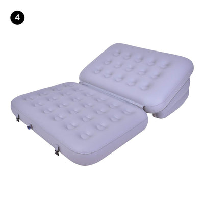 Avenli 88170 5-in-1 Inflatable Flocked Sofa Bed/Grey/Easy to Inflate/Ideal for Camping, Festivals or Spare Bed