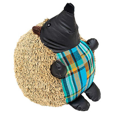 Febland Blue Tartan Hedgehog Doorstop, Small