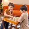 Toyrific Chess Foldable Wooden Board for Kids and Adults, Family Board Games, Portable Wooden Chess