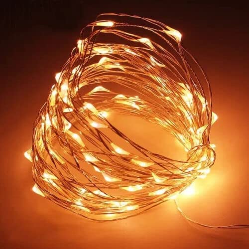 20 warm white LED copper wire fairy lights