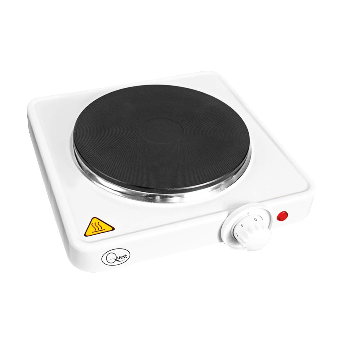 Quest 1500W single electric hob with five heat settings