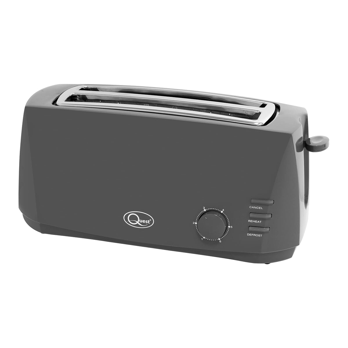 Quest grey 4-slice 1400W toaster
