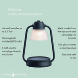 Beacon black top-down candle warmer lantern
