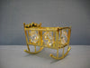 24K gold-plated baby cot cradle ornament with Swarovski crystals