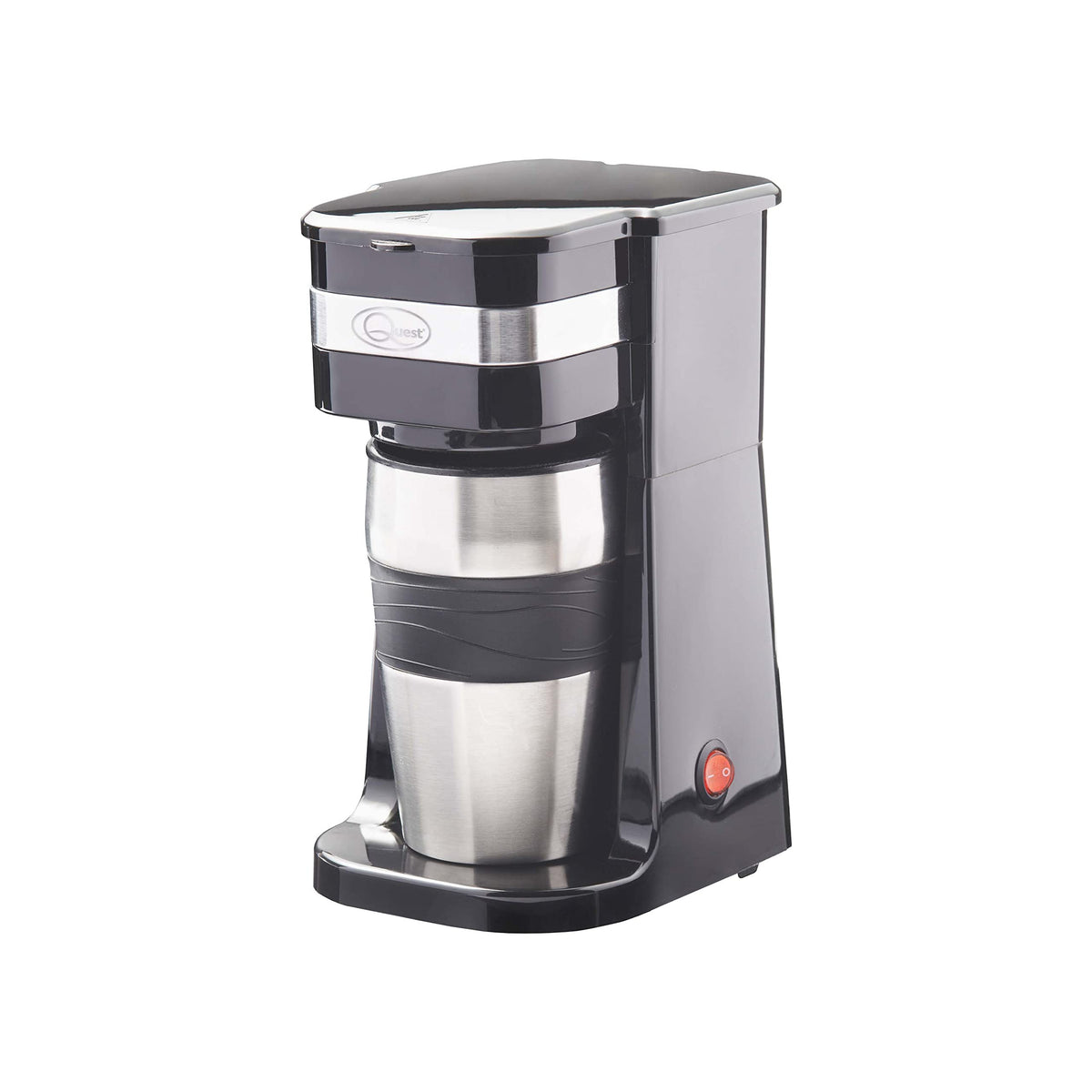 420ml Filter Coffee Machine with Thermal Travel Mug, Ground Coffee & Pod Compatible - Quest