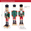 The Christmas Workshop 81560 Wooden Nutcracker Soldier / 50cm Tall/Red & Green Coloured Nutcracker Christmas Decoration