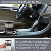 Quest 35189 Filter Coffee Machine/Portable Travel Filter Coffee Maker / 420ml Capacity/Thermal Travel Mug Included/Works with Ground Coffee & Coffee Pods/Instant Espresso & More