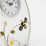 Sophia glass and wire bumblebee mantel clock