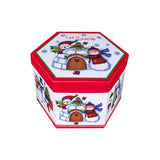 Gift-boxed set of 14 white cartoon snowman Christmas baubles