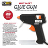 My DIY Hot Glue Gun with 100x 7MM Glue Gun Sticks & Built-in Safety Stand Fast Heating DIY Glue Gun Anti Drip Nozzle Mini Melt Gun for Crafting, Art, Sealing, Home Repairs 10W Energy Efficient