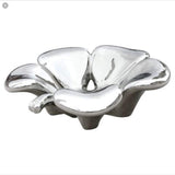Silver ceramic five-leaf clover bowl – 35cm