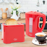 Quest red 2-slice toaster with variable browning