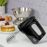 Quest black 400W hand mixer with storage case
