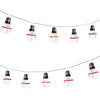 The Christmas Workshop Battery Operated 10 LED Snowman Retro Bulb Shaped String Lights, White