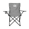 Adventure Peaks grey folding camping chair with carry bag and cup holder