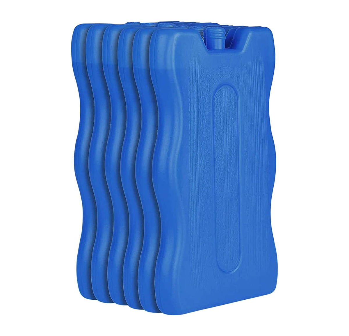 Six-pack reusable freezer ice blocks for cool bags and lunch boxes