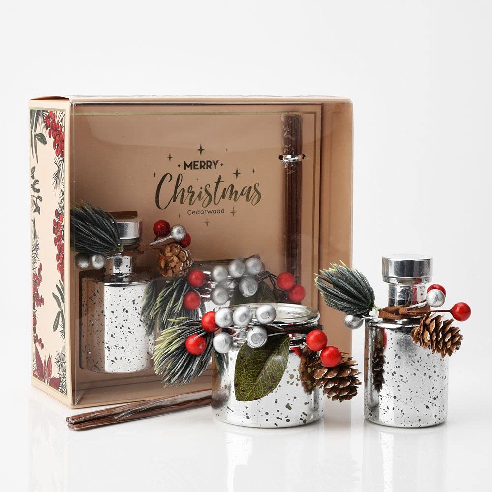 Widdop Cedarwood candle and reed diffuser gift set