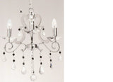Cleopatra 3 Light Chrome Chandelier with Genuine Crystal Droplets MC100/3