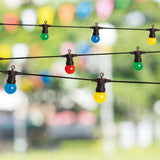 20 multi-coloured retro LED festoon string lights