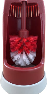 Toilet brush and holder set with water tray in assorted colours
