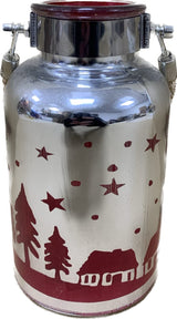 Winter Wonderland LED silhouette lanterns set of 2