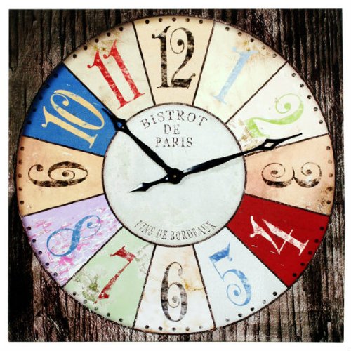 Bistrot De Paris large 80cm canvas wall clock