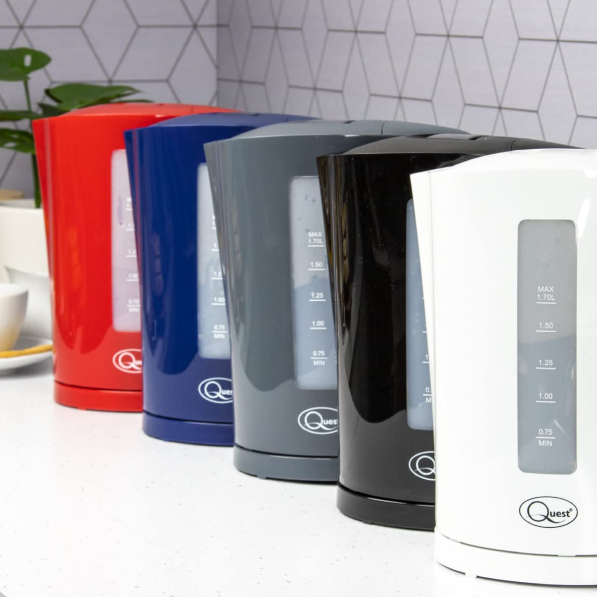 Quest grey 1.7L electric kettle