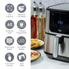 Quest 5.5L Digital Air Fryer/Removable Basket/Energy Efficient/Non-Stick/Adjustable Temperature & 60 Min Timer/Easy Digital Display/Oil Free Air Fryers