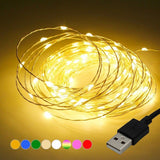 20 LED warm white USB string lights for indoor displays