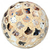Yellow mirrored mosaic glass decorative ball 10.5cm