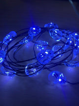 20 white LED skull battery Halloween string lights