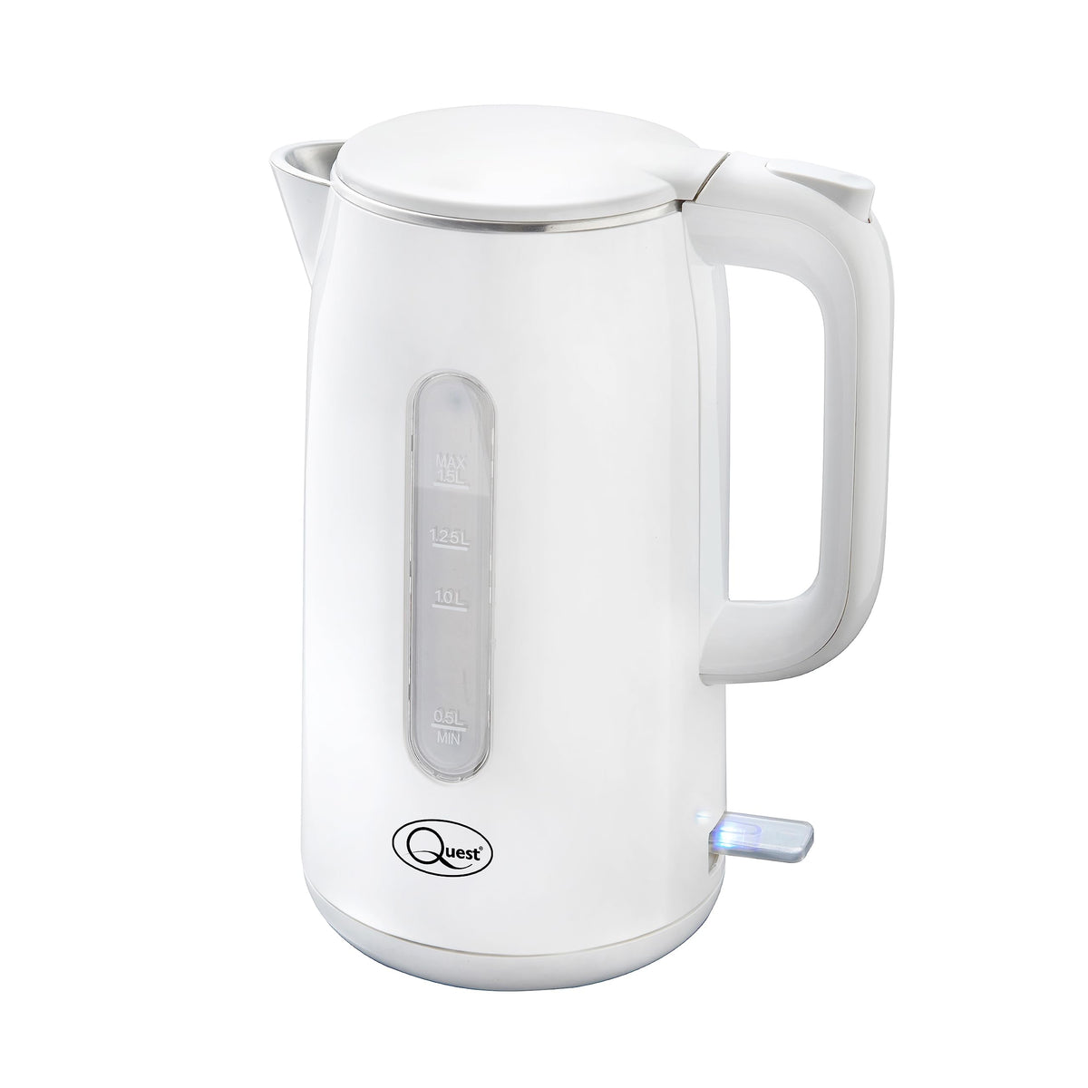 Quest white 1.5L 3000W fast-boil double-wall kettle