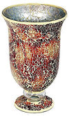 Large Mosaic Glass Hurricane in Orange (Mosaic Glass)