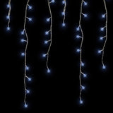 240 bright blue LED snowing icicle Christmas lights – 4.7m