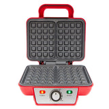 Global Gizmos red two-waffle maker