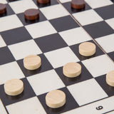 Global Gizmos wooden 3-in-1 chess draughts and backgammon game set