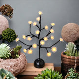 Decorative rose tree with 20 warm white LEDs