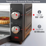 Quest black compact 9L mini oven