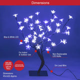 45cm blue and white LED blossom Christmas tree with 48 lights