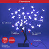 The Christmas Workshop 45 cm 48 LED Blossom Tree, Blue/ White