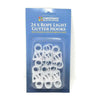 White Christmas rope light gutter hooks – 24 pack