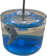 Blue dolphin place card holder for weddings and table settings
