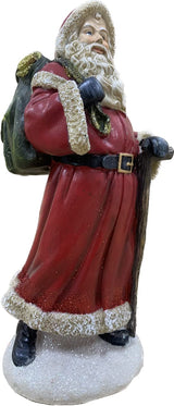 Pair of red Santa Claus Christmas decorations