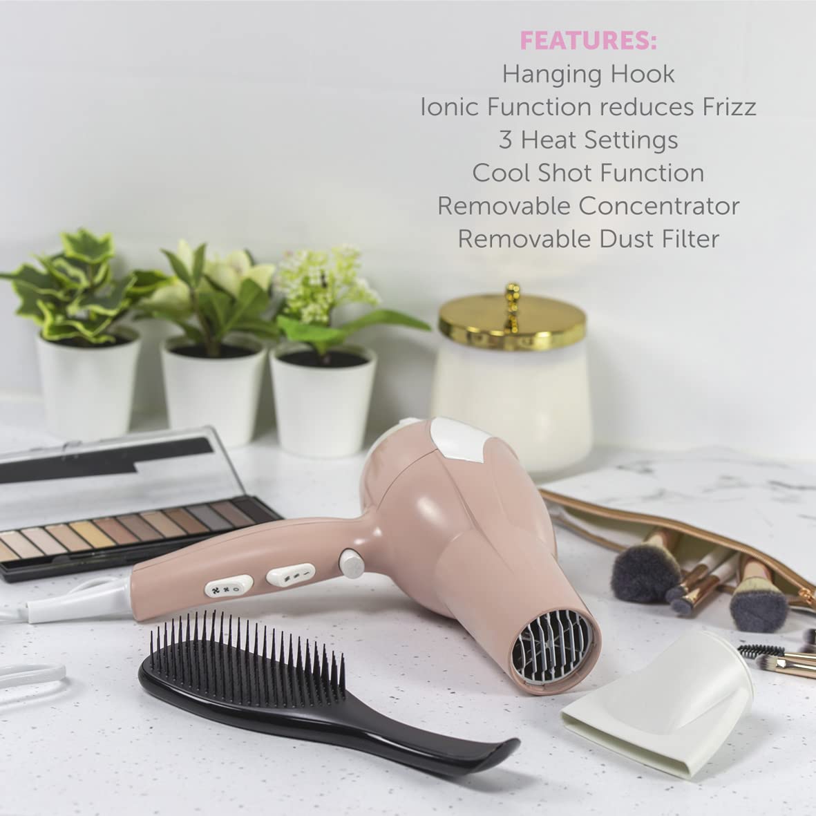 Bauer gold 2000W ionic hair dryer
