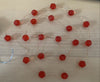 20 Battery Operated LED Red Rose Lights on Copper Wire Christmas Tree Lights