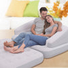 Avenli 88170 5-in-1 Inflatable Flocked Sofa Bed/Grey/Easy to Inflate/Ideal for Camping, Festivals or Spare Bed