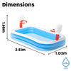 Bestway Family Paddling Pool Inflatable Swimming Pool with Basketball Game, Above Ground Pool For Kids and Adults, Outdoor Garden Pool