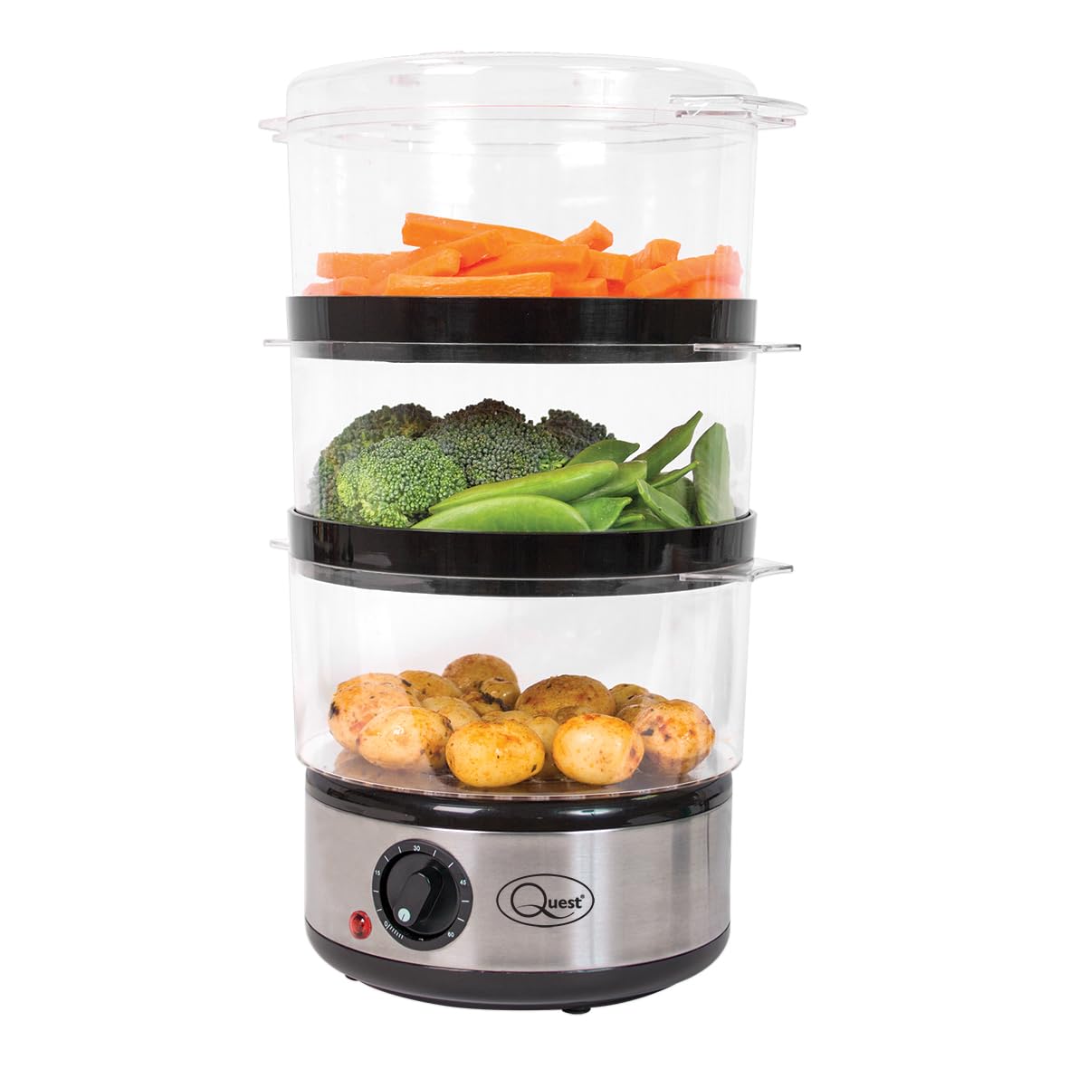 Quest 400W three-tier food steamer