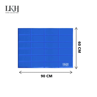 LKH Cooling Gel Mattress Body Mat Cooling Pad Gel Cushion Cooling Reusable Cooling Get Mattress Toper For Night Sweats Absorbs & Dissipates Heat Increase Sleep Quality (90x60CM)